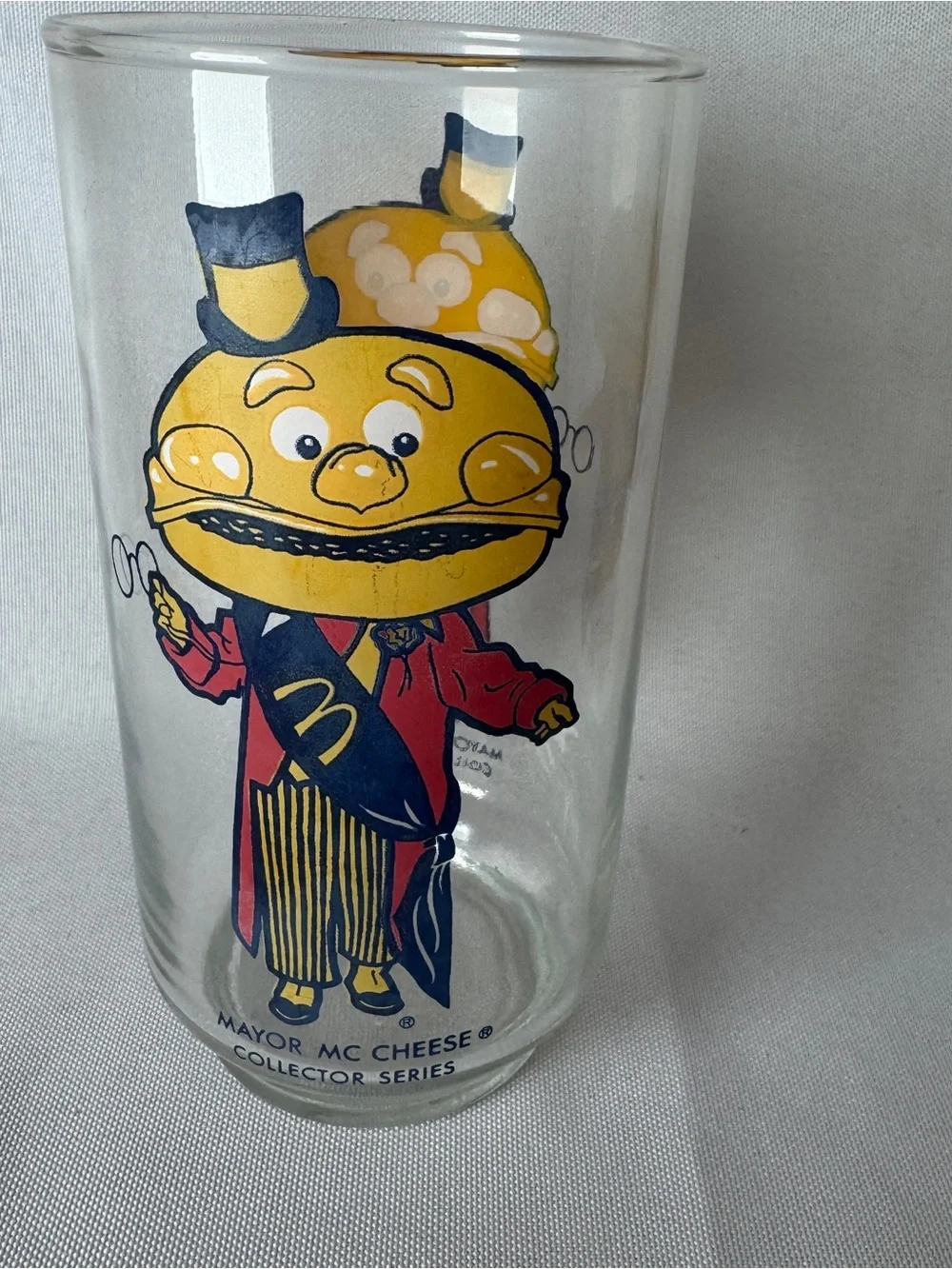 McDonalds Mayor McCheese Drinking Glass Vintage 1970 Collectible Tumbler